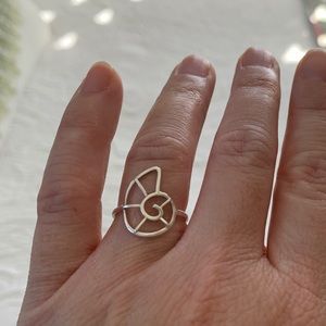 Sterling silver seashell ring